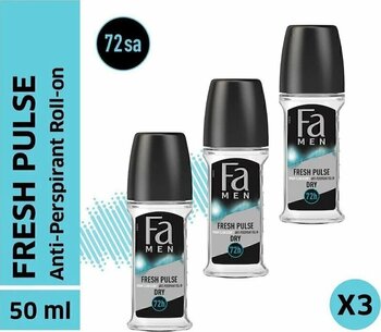 Fa Men Fresh Pulse 72h Erkek Roll-on Deodorant 3 X 50 Ml