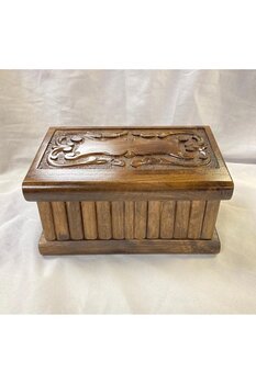 Hakkak Ceviz Oyma El Işi Ahşap Şifreli & Sihirli Kutu