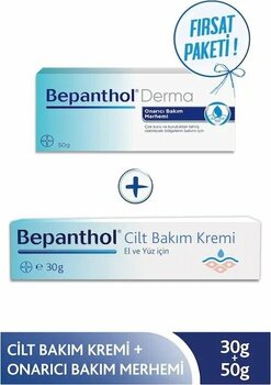 Bepanthol Derma Onarıcı Bakım Kremi 50 G + Cilt Bakım Kremi 30 G