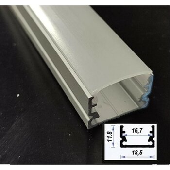 3 mt Alüminyum LED Kanalı, LED Profili , Şerit LED Kanalı Boş Kasa - 100cm