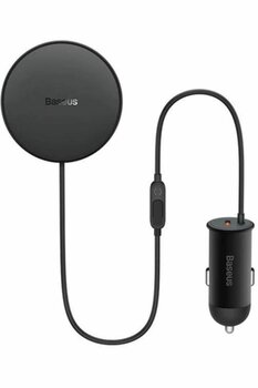 Baseus 15w Magsafe Kablosuz Araç Şarjı Ve 25w Type-c Araç Çakmaklık Şarjı Aleti, Led Işıklı Araç Şar