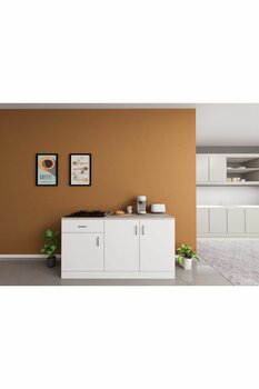 Kenyap Eco Mutfak Dolabı 160 Cm Laminat Tezgah Dahil Alt Modül
