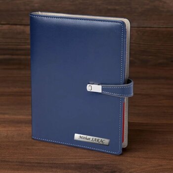 promosyon denizi İSME ÖZEL LACİVERT ORGANİZER AJANDA 2026 TARİHLİ AJANDA - KALEM HEDİYELİ