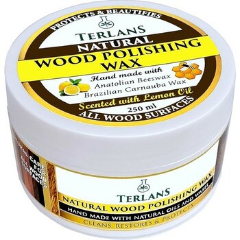 Leaf Shop Doğal Ahşap Cilası Üstün Koruma 250 ml + Mikrofiber Bez Natural Wood Polishing Wax