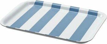 IKEA Soldatfısk tepsi, çizgili, beyaz-gri-mavi 20x28cm