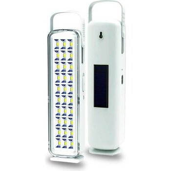 30 Ledli Solar Işıldak, 6500 Kelvin Beyaz Işık, Şarj Edilebilir 2000MAH Batarya, Taşınabilir ve Asılabilir Kampçı Lambası - 206489