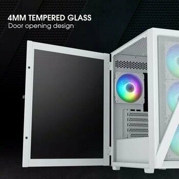 Vetroo M03 Micro Atx Mini Itx Kompakt Oyun Bilgisayarı Kasası M05 White +3fans