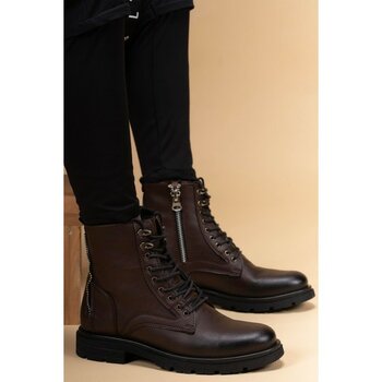 Riccon Unisex Fermuarlı Bot 0012695KAHVERENGI - 42 - Kahverengi