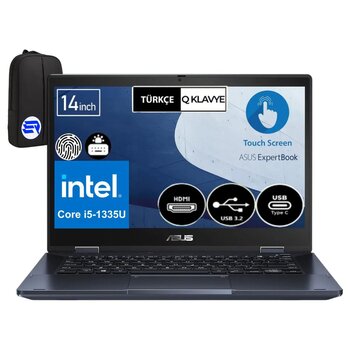 Asus Expertbook B3 Flip B3402fva-I58512s0dep10 İ5-1335u 8gb 1tb Ssd 14" Fullhd Dokunmatik 2'in1 Win11 Pro + Elektropasaj Çanta