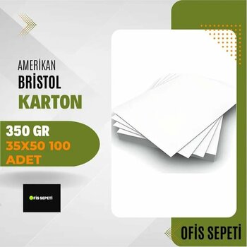 Çözüm Kağıt Amerikan Bristol Karton 350 Gr 35x50 Cm 100 Adet - Ofis Sepeti