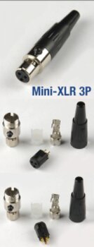 3 Pin Mini Xlr Dişi Konnektör