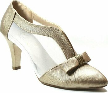 Beety Sm-02 Dore Tüllü Kadın Topuklu Stiletto Ayakkabı - 36