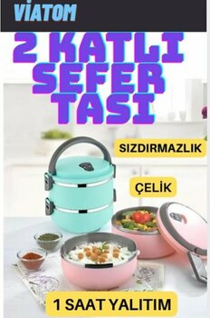 Yemek Sefer Tası 2 Katlı Sızdırmaz Yemek Termosu