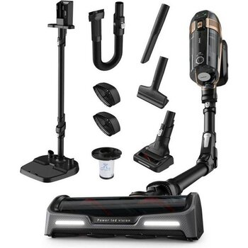Tefal X-Force Ultra Premium Emiş Gücüne Sahip Kablosuz Dikey Şarjlı Süpürge - Tefal'in En Güçlüsü - Üstün Teknolojili Tüm Zeminlerde Etkili Limitsiz Esneklik,lambader hediye - Siyah