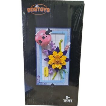 Dostoys 115-11 Mini Çiçek Blok Oyuncak Ay Işığında Güzellik 313 Parça 6+