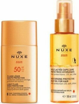 Nuxe Sun Güneş Koruyucu Hafif Dokulu Yüz Kremi Spf 50 - Nemlendirici ve Koruyucu Saç Bakım Yağı 50 ml