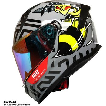MotoANL Motosiklet Kask Ece 22.r06 Sertifikalı Güneş Vizörlü Fiber Kask Full Face Motor Kaskı Yeni Sezon - 2XL