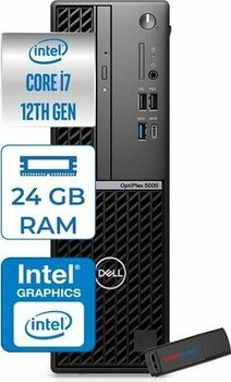 Dell Optıplex 5000SFF Intel Core Vpro I7 12700 24GB 4tb SSD UHD Graphics 770 Windows 11 Home Masaüstü Bilgisayar 5000SFF127H08 + Zettausbbellek