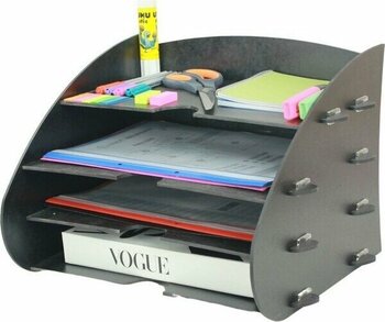 Masa Düzenleyici Organizer Evrak Rafı Masaüstü Organizer Model 3 - Siyah
