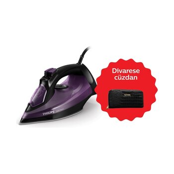 Philips Dst5030/80 2400 W Buharlı Ütü + Divarese Cüzdan Mor
