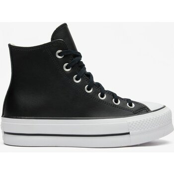 Converse Chuck Taylor All Star High Lift Platform Deri Unisex Siyah Sneaker - 001-Siyah - 37,5