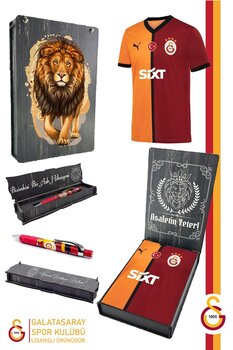 Galatasaray Orijinal 2024/2025 Parçalı İç Saha Taraftar Forma Kalem Hediyeli Özel Tasarım