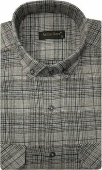 Atilla Özer Kışlık Kaşmir Erkek Gömlek - 7463 - M - Krem