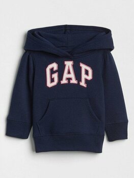 Gap Kız Bebek Mavi Gap Logo Kapüşonlu Fleece Sweatshirt - 12 - 18 Ay