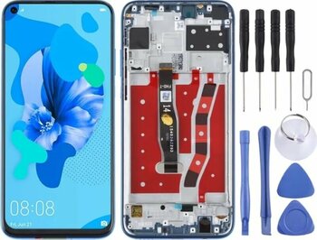 Huawei P20 Lite Çıtalı Mavi Uyumlu Lcd Ekran Ve Dokunmatik Komple Ekran Yüksek Kalite Yedcom Mavi̇