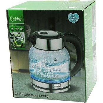 Kiwi KK-3333 Sürahi Model Cam Kettle Su Isıtıcı 1.8lt 1500W 360 Derece Dönebilen Taban Gizli Resizt