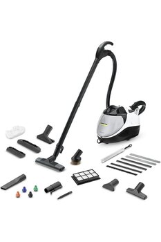 Karcher Sv 7 Buharlı Temizleyici Süpürge 2200W 4 Bar HEPA Filtreli Su Filtreli Cam Halı Sert Zemin Mobilya Kimyasalsız Hijyenik Profesyonel Ev Tipi Yüksek Basınçlı Buhar Makinesi 2 Yıl Garantili