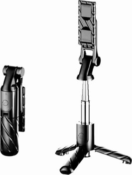 gaman Kablosuz Kumandalı Telefon Selfie Çubuğu Monopod Ayaklı Tripod Bluetooth 90° Açılı Devrilmez Tasarım Siyah