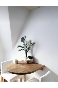 Modüler Ekipman 80x60 cm DUVARA MONTE MASİF AHŞAP MUTFAK/ÇALIŞMA MASASI | %100 Doğal Ladin Metal Ayaklı Pratik Masa