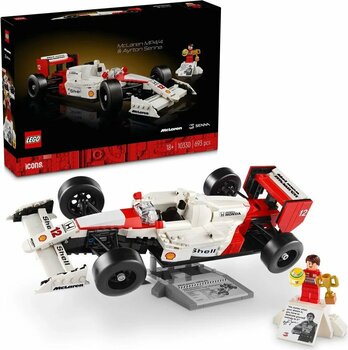LEGO ® Icons McLaren MP4/4 ve Ayrton Senna -Yetişkinler için Koleksiyonluk Model Yapım Seti (693P)