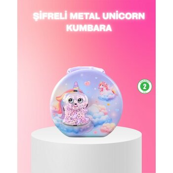Şifreli Çocuk Para Kasası Metal Gövdeli Güvenli Kutu - Beyaz - 1 m