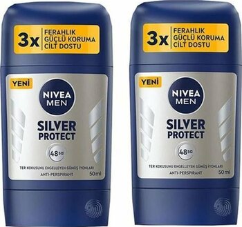 Nivea Men Silver Protect Erkek Stick Deodorant 2 X 50 Ml
