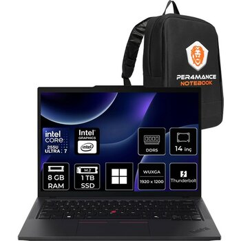 Lenovo ThinkPad T14 Core Ultra 7 255U 8GB RAM 1TB SSD 14" FHD+ Win11 Home 21QC00CKTXP353 Notebook + PER4 Çanta - 1 TB - 8 GB