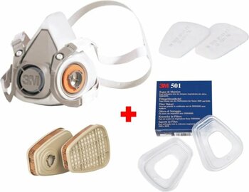 3M 6200 Full Takım Gaz Maskesi (orta Boy)
