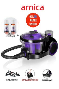 Arnica SU Filtreli Toz ve alerjenleri etkin YÜKSEK PERFORMANSLI EMİŞ GÜCÜ Bora Süpürge 2400w