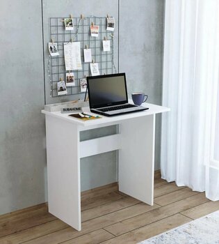Mdf Subahome 73 Cm Beyaz Çalışma Masası Ofis Bilgisayar Masası Aktivite Masası Dar Alanlara Özel