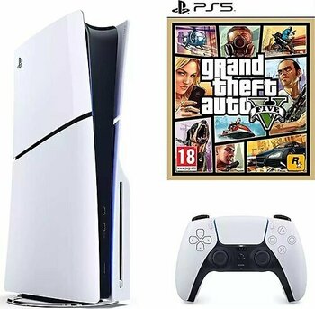 Sony Playstation 5 Slim 1 TB Beyaz Oyun Konsolu + GTA 5