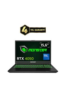 Monster Abra A5 V21.8.4 Intel Core 7 250h 16gb 1tb Rtx 4050 Freedos 15,6" 144 Hz Oyun Bilgisayarı