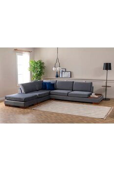 Vivense Tulip Köşe Koltuk, Koyu Gri