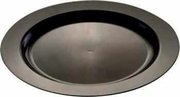 Plastik Siyah Tabak 19 Cm - 10 Adet