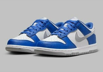 Nike Dunk Low Mavi Beyaz  Deri Unisex Sneaker Spor Ayakkabı -HV6363-400 - 38,5 - Mavi - Beyaz