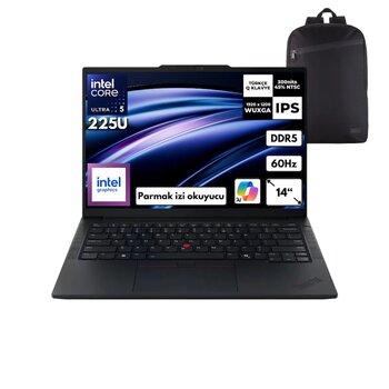 Lenovo Thinkpad E14 Gen7 Ultra 5-225u 16-Gbddr5 512 Gb Intel Graphics 14" Wuxga Freedos + Hmf Sırt Çantası 21sys2bb60hmf16