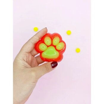 Limmy Sevimli Küçük Squishy Kedi Pati Sıkma 7 cm Kırmızı Oyuncak