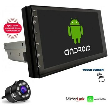 MEGA Android Double Teyp 7 Inç 2+32GB Carplay Ayarlanabilir Kasa