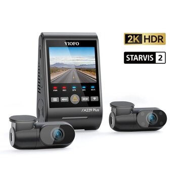 Viofo A229 Plus 3 Kameralı Ön-İç-Arka 2k+2k+1080p Hdr Sony Starvis 2 Wifi Gps’li Araç Kamerası