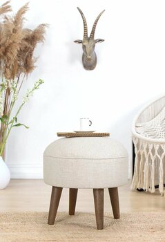 Lorencehome Deff Puf - Krem